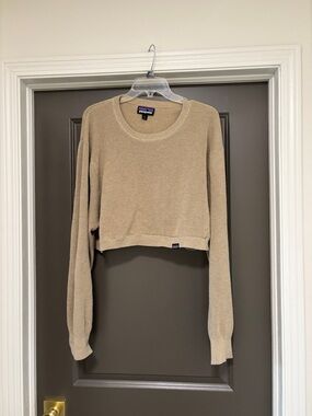 Patagonia waffle knit crop sweater XL